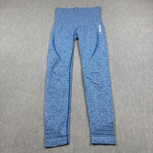 Gymshark Leggings Womens Small Blue Seamless 26" Compression Yoga Workout Pants